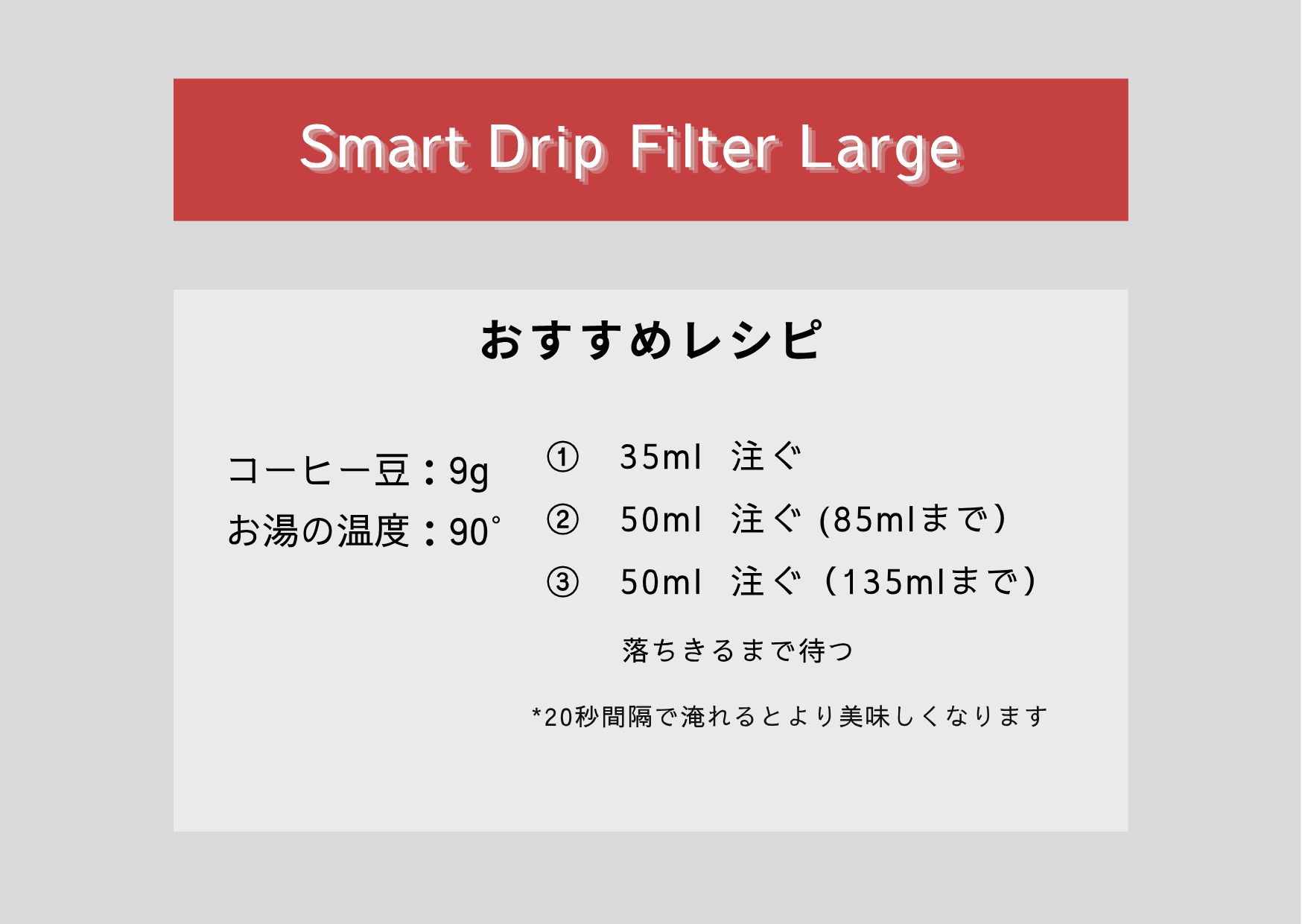 スマートドリップフィルター ラージ Smart Drip Filter Large （20枚入り）